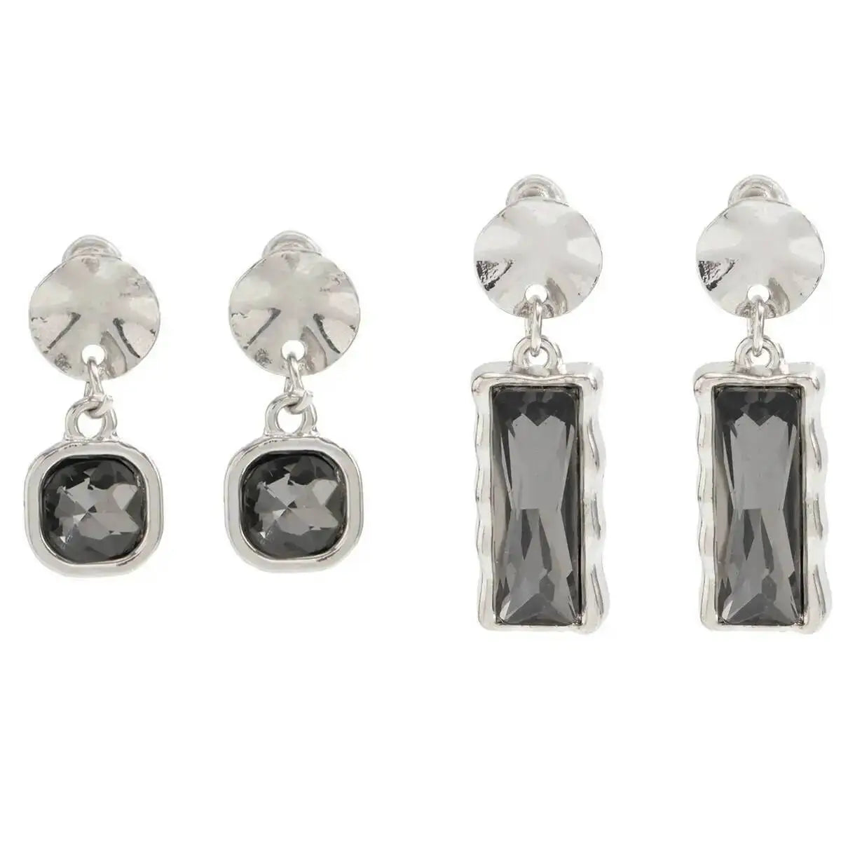 Elegant Black Acrylic Crystal Pendant Drop Earrings for Women Classic Charms Daily Wear Jewelry Gift 2 Styles