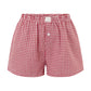 Women Y2k Gingham Boxer Shorts Stripes Button Elastic Waist Boxers Cute Mini Bloomers Plaid Loose Fit Boy Shorts