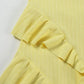 Ruffled Long Sleeve Maxi Dress Elegant Yellow Dresses for Woman Brunch Outfits Winter 2025
