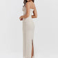 Elegant Spaghetti Strap Backless Sexy Maxi Dress For Women Fashion Two Layer Mesh Sleeveless Bodycon Club Party Dress