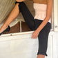 Women Capri Pants Low Rise Elastic Waist Sexy Solid Y2k Cropped Leggings Knee Length 00s Summer Crop Tights Bottoms