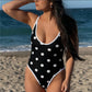 Women's Summer Tankinis Swimsuit Y2K Dots Print Sleeveless Adjustable Spaghetti Strap Bodysuit Bathing Suit Beachwear