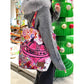 Y2K Plaid Cherry Hand Drawn Graffiti Large Capacity Tote Bag For Women
