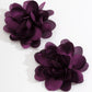 Exaggerated Big Silks Satins Flower Stud Earrings Women Elegant Petal Fluffy Fabric Pierced Earring Y2K Jewelry Wed Accessories