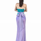 Sweet 2-Piece Set Women Patchwork Tassel Single-Breasted Line Decoration Tank Top+Folds See Through Skirt Chic Suit