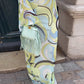 Autumn Trend Sexy Colorful Print Mesh Dress Women Fashion Chic Puff Sleeve O-Neck Elegant Vacation Party Club Bodycon