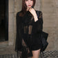 Sexy Mesh Coquette Top Women Lace Ribbon Backless Button Ruffles Pure Desire Wild Solid Street Midnight Clubwear Tees