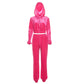 Casual Velvet Women 2 Piece Set Sporty Tracksuit Zip Fall Hooded Jacket Jersey+Harem Pants Skinny Matching Streetwear