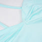 Lace-up Bow Detail Backless High Slit Maxi Dress Light Blue Beach Vacation Dresses Party Outfit for Woman 2026