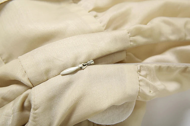 Hipster Sash+Dress Women Thin Elegant Slash Neck Tierred Puffy Hem 3d Flowers Tassel Buttons Skinny Party Bodycon