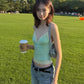 Autumn Trend Camisole Women Simple Lace Patchwork Sweet Sexy Low-Neck Backless Vacation Midnight Classic Street Vests
