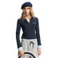 Women's Henley Ringer T-Shirt with Contrast Trim, Long Sleeve Casual Slim Top for Everyday Wear