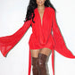 Halter Y2K Dress Women See Through Irregular Backless Coquette Full Sleeve Sexy Midnight Beach Vacation Mini Bodycon