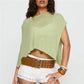 Women Knit Poncho Tops Summer Fashion Solid Color Off One Shoulder Loose Fit Asymmetric Cover Up Shawl Blouse