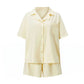 Women Short Sleeve Button Down Pajama Set With Shorts Soft Loungewear Sleepwear 2 Piece Set For Home Casual Nightwear