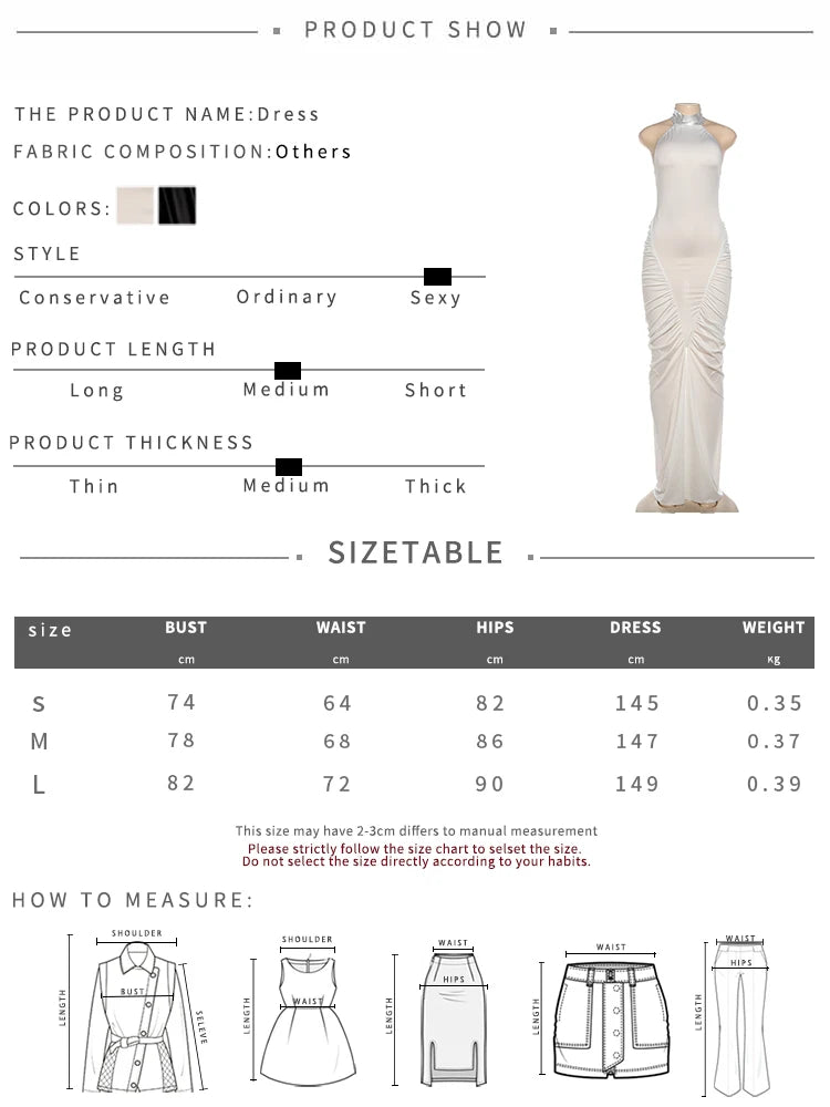 Button Stripe Turtleneck Maxi Dress Women Backless Folds High Split Sleeveless Elegant Fashion Banquet Chic Vestidos