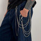 3Pcs/Set Hip Hop Multilayer Metal Keychain Waist Belts Chain for Women Men Punk Trousers Pants Chain Street Jewelry