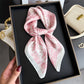 Luxury Floral Print 70cm Square Silk Scarf Women Designer Scarves Bandana Foulard Shawl Hijab Echarpe Hairband Tie Ribbon