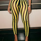 Zebra Stripe Print Women Pant See Through Skinny Elasticity Sexy Midnight Hottie Autumn Fashion Classic Streetwear