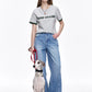 2025 Spring New Arrivals Versatile Letter Print Slim Fit Cotton Short Sleeve T-Shirt Women