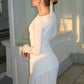 Autumn Long Sleeve Ruched Sexy Maxi Dress For Women Fashion Elegant Solid Bodycon Club Party Long Dresses Female 2025