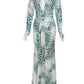 Leopard Print 2 Piece Set Women Sexy Y2K See Through Bodysuit+Ruched Ribbon Thick Skirts Matching Vacation Clubwear