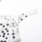 Sexy See Through Maxi Dress Women Polka Dots Print Low-Neck Sleeveless Backless Summer Holiday Ruched Elegant Outfits
