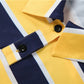 Sporty Style Mini Dress Woman Stripe Patchwork Polo-Neck Short Sleeve Shape Waist Ruched Hem Casual Fashion Bodycon