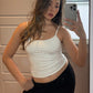 White Polka Dot Sleeveless Crop Tops Women's Tanks Camis Summer 2026 Women Clothing