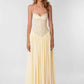 Women Halter Lace Corset Sexy Maxi Dress Sleeveless Ruched Long Dress Sweetheart Neck Backless Evening Party Dresses