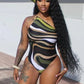 Halter Backless Bodysuit Women Summer Y2K Sleeveless Beach Vacation Colorful Print Tight Body Hipster Midnight Tops