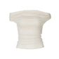 Hardwear Detail Off Shoulder Crop Tops Fashion 2025 Summer Clothes for Women Sexy Tight Fitted T Shirts