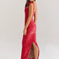 Bows Lace Sexy Maxi Dress For Women Fashion Sleeveless Backless Bodycon New Year's Birthday Club Party Long Dress