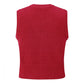 Women Christmas Embroidery Knit Waistcoat V Neck Sleeveless Button Front Cropped Sweater Vest Patterns Xmas Daily Wear