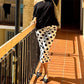 Fold Over Low Rise Slim Fit Capri Pants Polka Dot Print Pants Women Vintage Aesthetic Lounge Pants Y2k Women Trousers