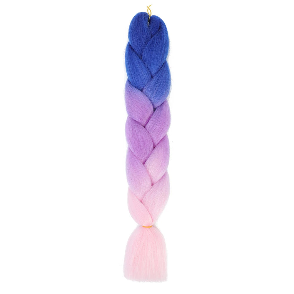 24 Inch Jumbo Braids Extensions Synthetic Braiding Hair Afro Ombre Color kanekalon Hair for Children Braid