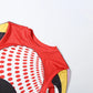 Fashion 2-Piece Set Women Colorful Art Half Turtleneck Full Sleeve Crop Top+Thread Print Simple Skirt Slim Party Suit