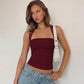 Sexy Lace Splicing Black Tank Top Woman Trendy Clothes Sleeveless Square Neck Crop Tops Summer 2026
