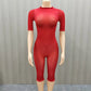 See Through Romper Women Sexy Fashion Half Sleeve Turtleneck Simple Hottie Chic Trend Midnight Street Club Playsuits