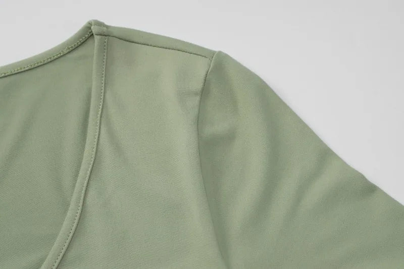 Solid Color Basic Casual Autumn Tops 2025 Fashion Clothes for Woman V Neck Long Sleeve T Shirts