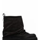 Women's New Autumn and Winter Calf Boots with Pleated Thick High Heels and Fashionable Oversized Street Leather Mid Leg Boots