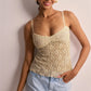 Women's Lace See Through Cami Tops Y2K Vintage Sleeveless Spaghetti Strap Ruched Front Camisole Slim Fit Tank Tops