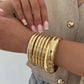 Punk Hip-Hop Vintage Geometry Metal Bracelets Women Smooth Wide Thin Stacking Bangles Steampunk Jewelry Accessories