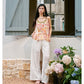 Y2K Graphic Print Chiffon Cami Top with Knit Liner, Tie Strap Sheer Layered Blouse, Irregular Hem Flowy Summer Top
