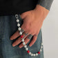 Harajuku Hip Hop Rhinestone Keychains Wallet Belt Jeans Trousers Hipster Pants Bag Chains Rock Jewelry for Men Trend