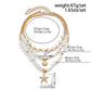 3Pcs/Set Boho Starfish Conch Pendant Choker Necklace Women Creative White Irregular Stone Chain Aesthetic Y2K Jewelry