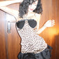 Sexy 2-Piece Set Women Patchwork Y2K Leopard Corset Top+Tieerd Skirt Hottie Skinny Vacation Midnight Clubwear Outfits