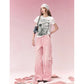 Trendy Cotton T-Shirt with Poster Print, Cool Graphic Tee for Women, Streetwear Casual Tops for Daily Outfit