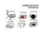 6Pcs New Gothic Snake Open Rings Set for Men Punk Irregular Stars Adjustable Knuckle Ring Halloween Jewelry Accessories