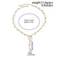 2025 Trendy Elegant Imitation Pearls Choker Necklaces Women Bohemia CCB Beaded Long Y-Shaped Pendant Necklace Jewelry